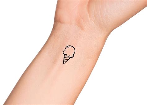 simple ice cream cone tattoo.